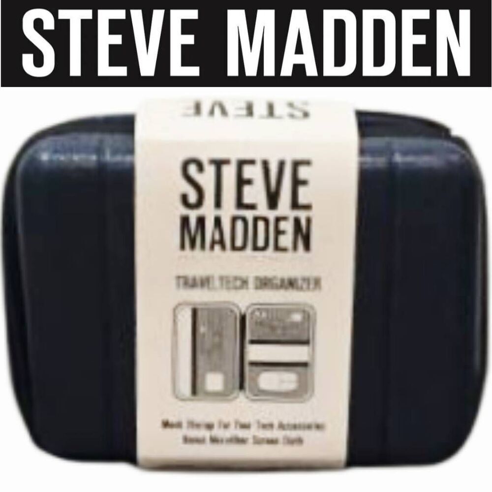 Steve Madden Hard Shell Travel Tech Organizer w/Microfiber Cloth
